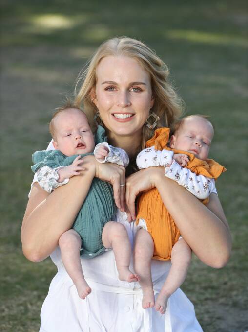 Fortitude Valley mum and midwife Kristen Meadows' twins Ivy and Ella were born via emergency caesarean 13 weeks early at Mater Mothers' Hospital.