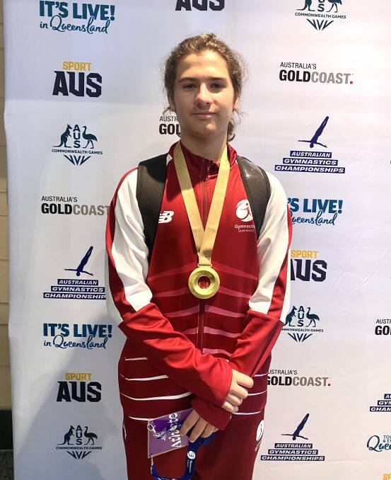 BOUNCE BACK: Trey Morale has won in the National Trampoline Championships just six months after fracturing his heel. Picture: supplied.