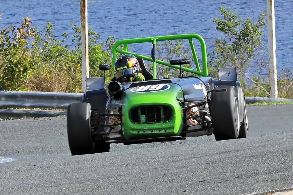 ON TRACK: Antonieff started racing go-karts but now drives a Westfield Clubman which has been driven by his father and grandfather before him.