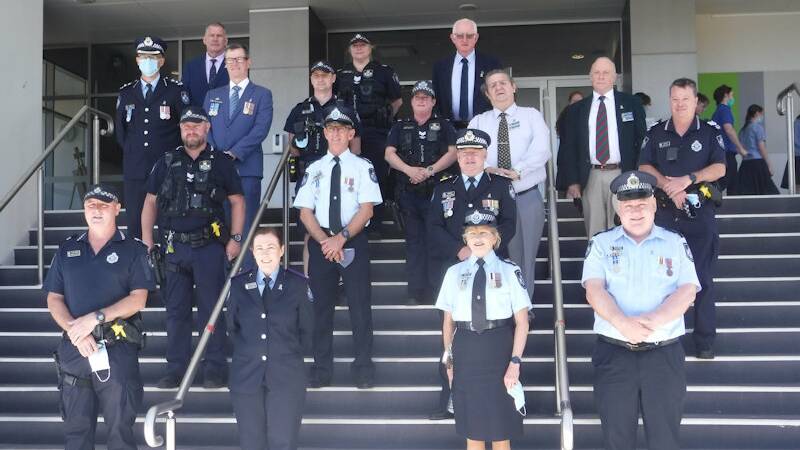 OFFICERS: Police officers joined staff, students and parents from Faith Lutheran College for the services.