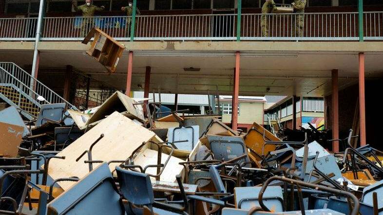 HEARTBREAKING: Most of the buildings at Richmond River High School are deemed "unsalvageable". Picture: ADF