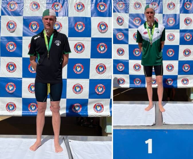 Brothers Riley and Callum Brennan won six gold, five silver and two bronze medals each at the Australian Pool Rescue Championships on the Gold Coast early this month. Picture supplied.