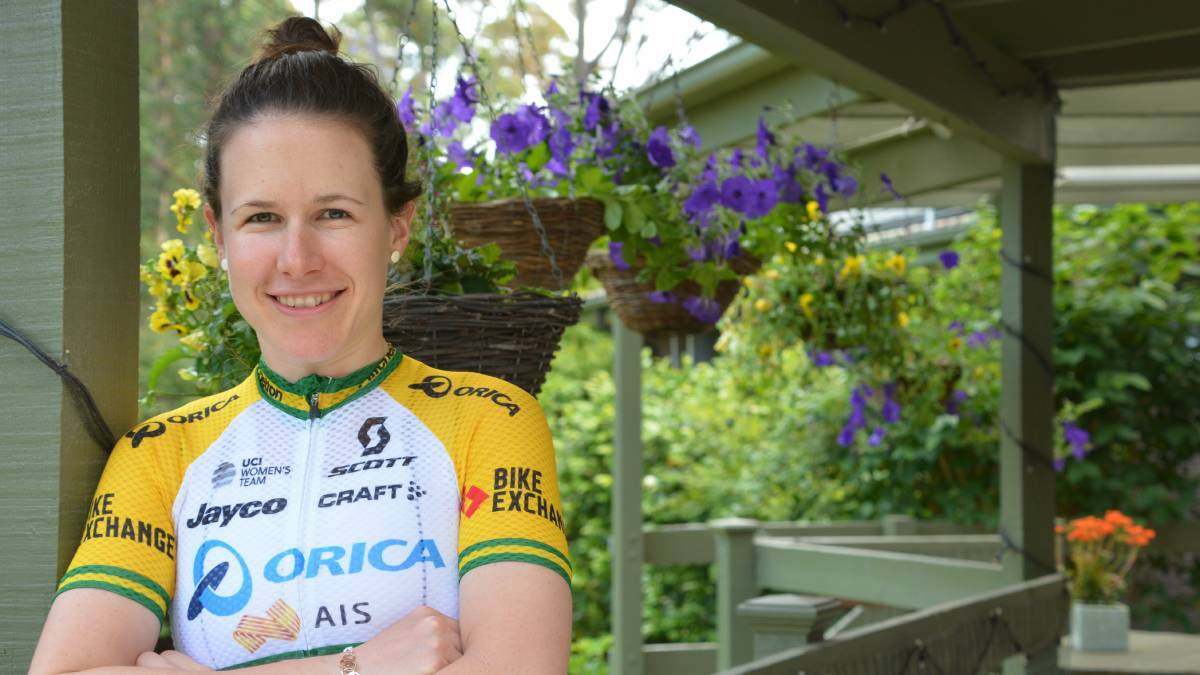 Cyclist Amanda Spratt, pictured at home in Springwood, is headed to her third Olympic Games in Tokyo.