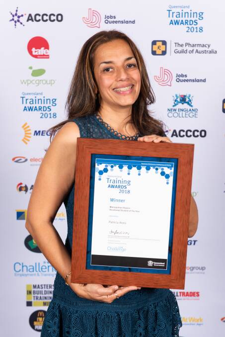 HONOURED: Tamborine Mountain's Patricia Arora won the Vocational Student of the Year for the Metropolitan Region at the Queensland Training Awards in 2018.