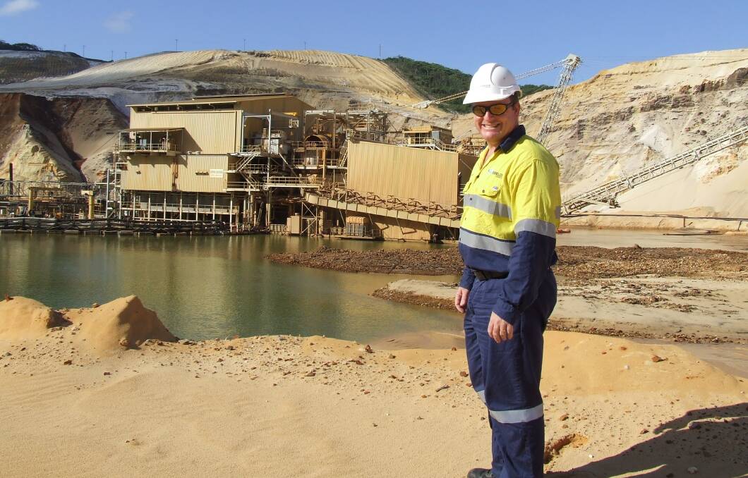 Sibelco's Paul Smith at the Stradbroke Island mine site. 