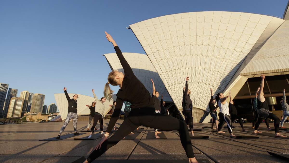 Sunrise yoga classes … find focus beneath the iconic sails.