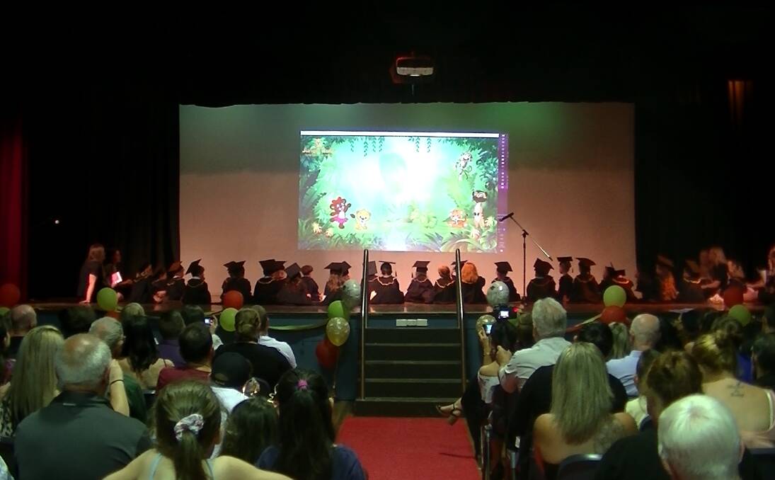 Grandeur: Children at the Jungle Cubs Early Education graduation ceremony expressed what they wanted to be when they grow up by way of a unique video. Website: junglecubs.com.au.