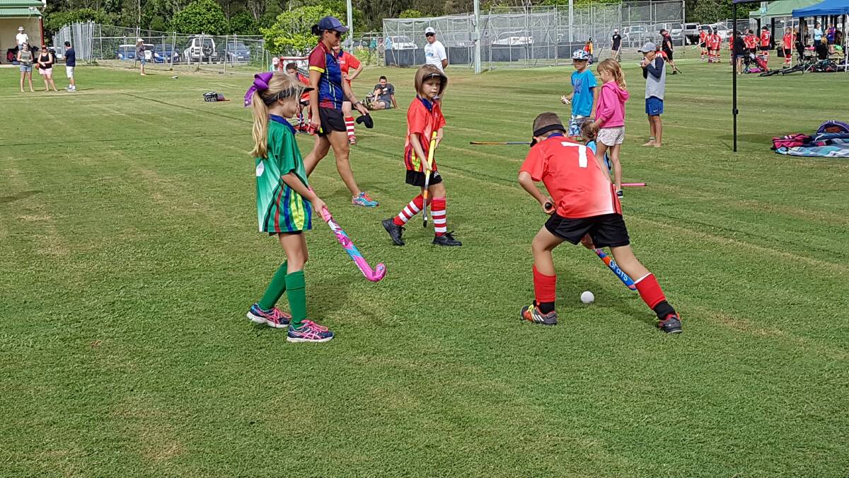 FUN: Hockey has become one of the fastest growing sports in the Redlands over the past 10 years. Here, Tammy Drews coaches her U10 Team.  