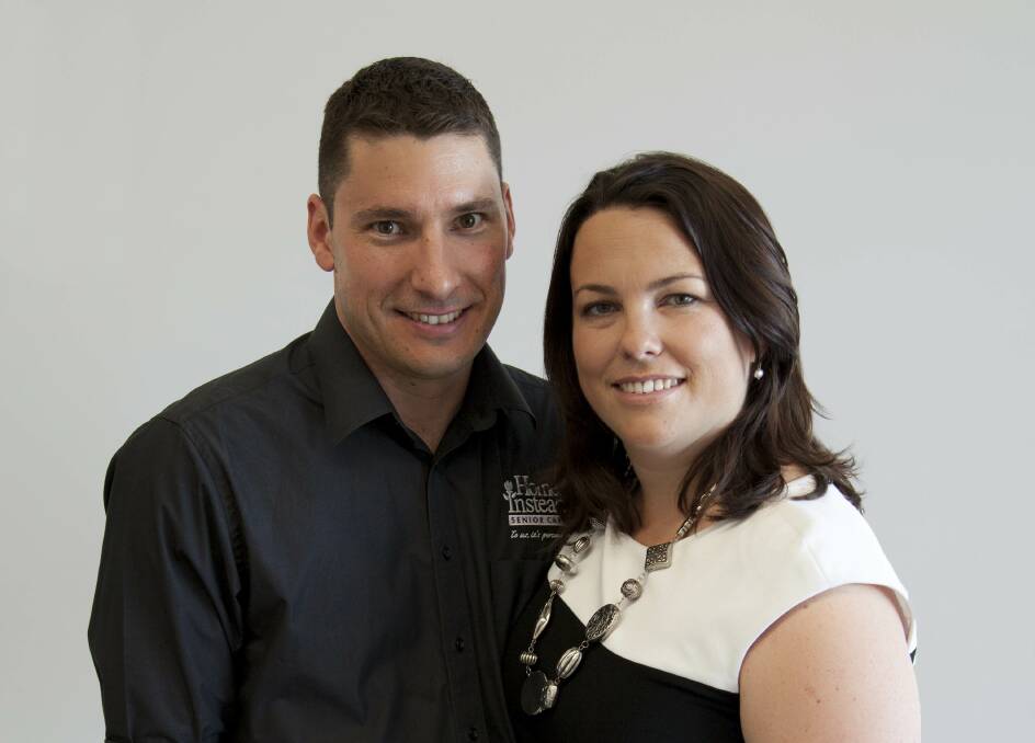 Rewarding: Aaron and Victoria Meyers love to help a families who have been struggling looking after a loved one.