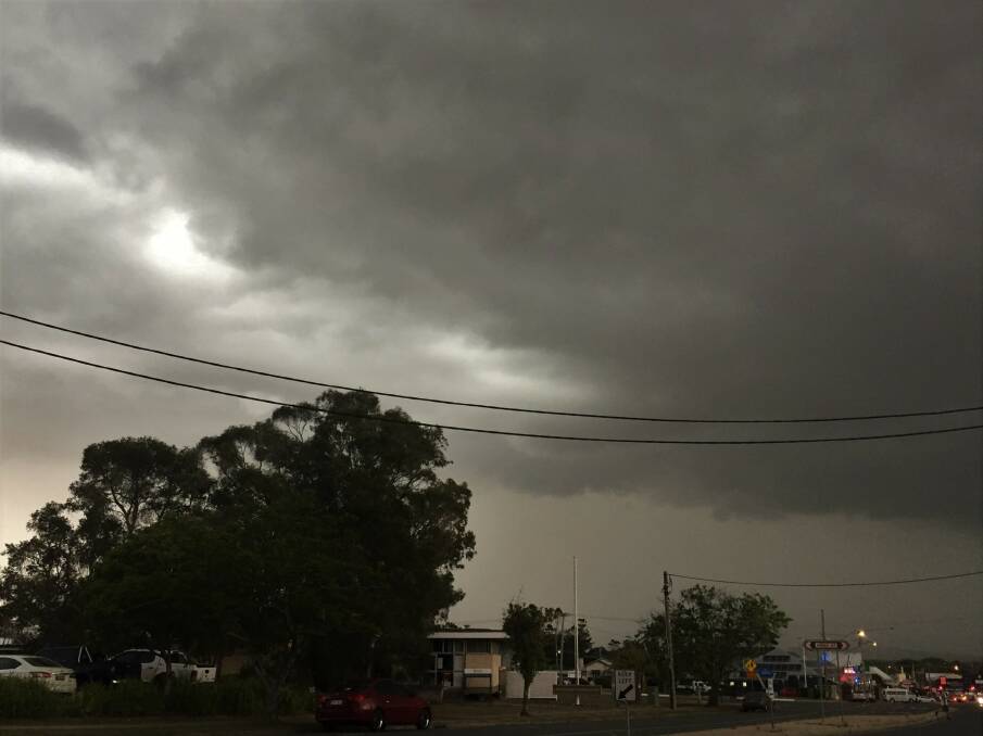 STORMS: Clouds rolled in over Beaudesert yesterday afternoon.