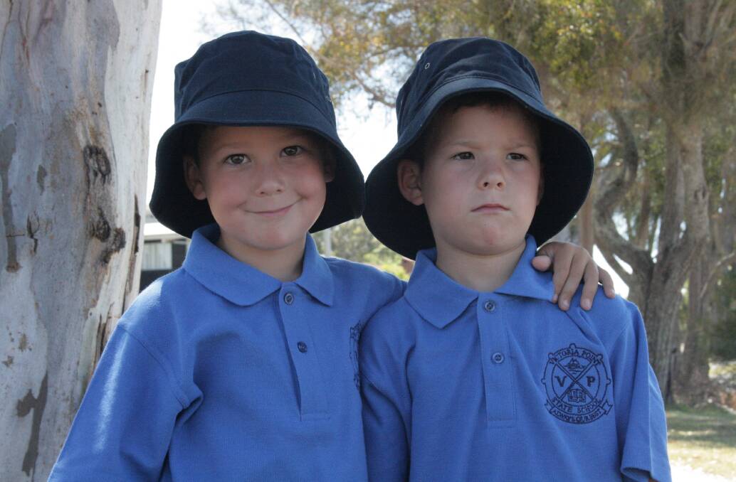 PREPPIES: Leevi and Keaoh Saunders will start at Victoria Point State School this year.