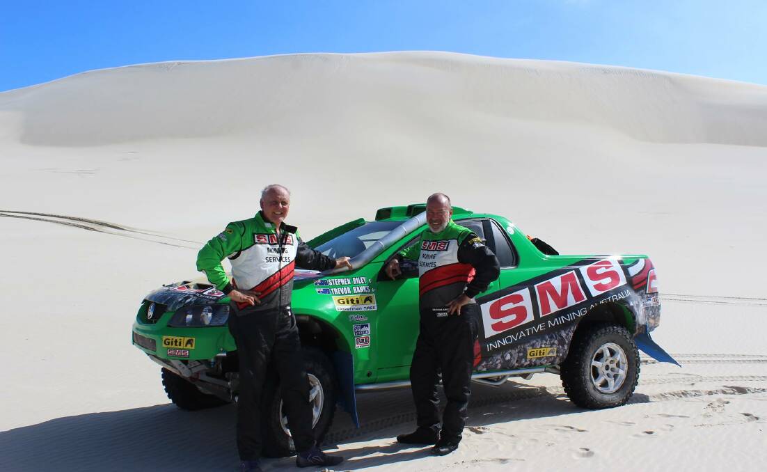 READY TO RUMBLE: Steve Riley and Trevor Hanks will drive their Holden ute in the Dakar Rally. Photo: Supplied.