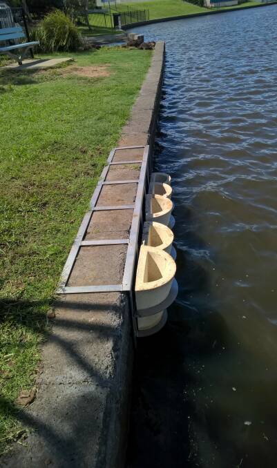 TRIAL: Seapots are being trialled at Sovereign Waters Lake in Wellington Point.