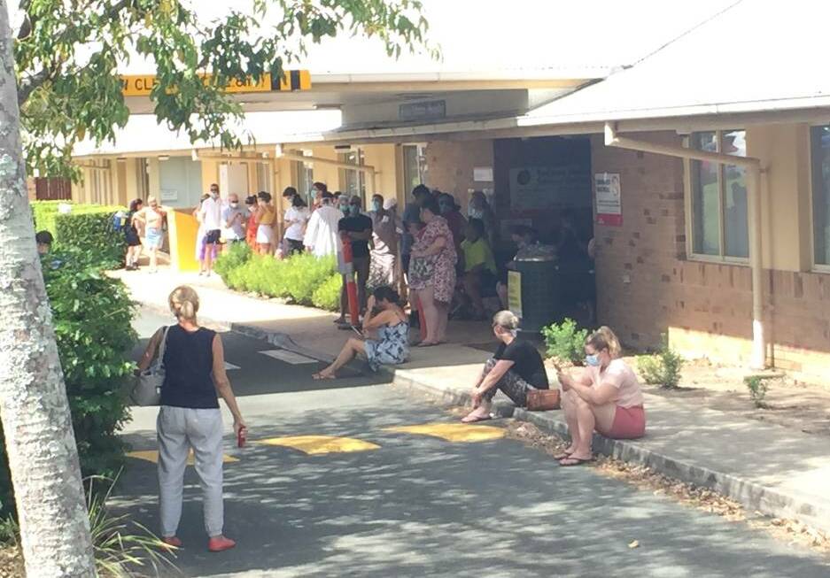 STOP THE SPREAD: There were long queues at Redland Hospital for COVID-19 testing on Monday.