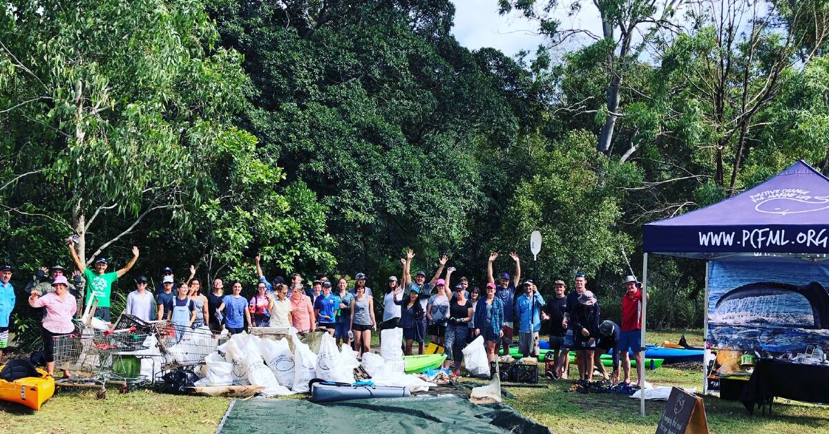 WATERWAY WARRIORS: Paddlers pulled nearly 500 kilograms of rubbish from Tingalpa Creek on Clean Up Australia Day.