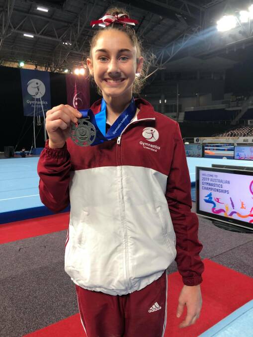 WINNER: Jayde Beutel won silver all around following podium finishes on bars and beam.