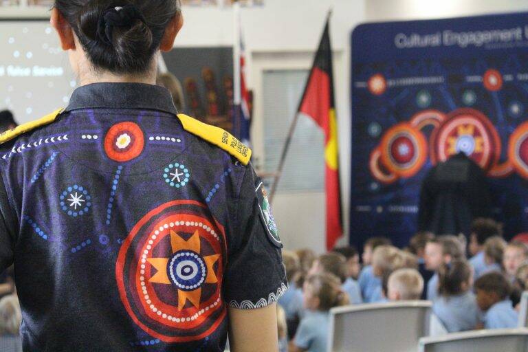 LOOK TO THE STARS: The artwork adorns uniforms and other police material, symbolising the strong relations between police officers and diverse local communities. Photo: Queensland Police Service