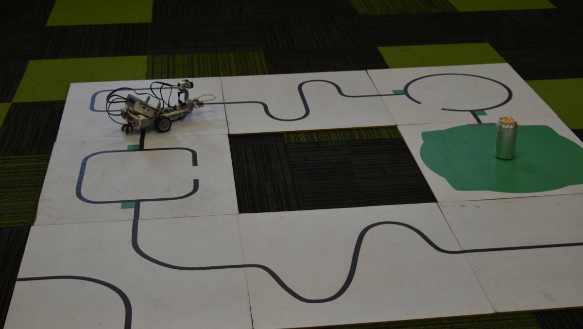 CODING: A robotics challenge at an inter-school STEM competition at Alexandra Hills State High School. Photo: Hannah Baker