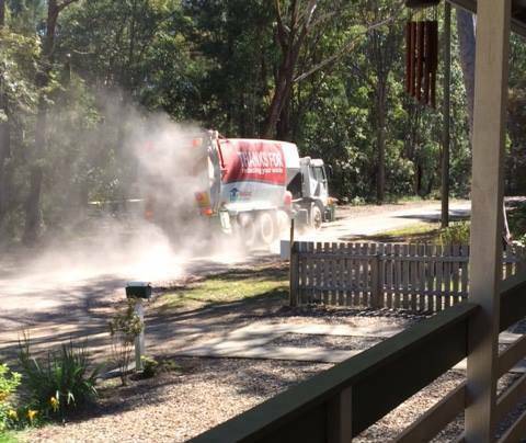 A DUSTY AFFAIR: Unsealed roads caused nasal issues, ear infections and coughs, according to some Russell Island residents.