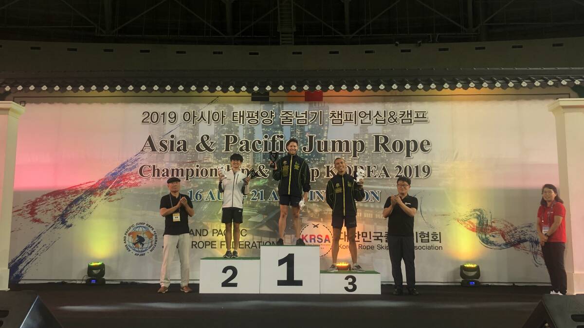 WINNER: Boon took home first prize for his freestyle performance at the Asia and Pacific Jump Rope Championships.