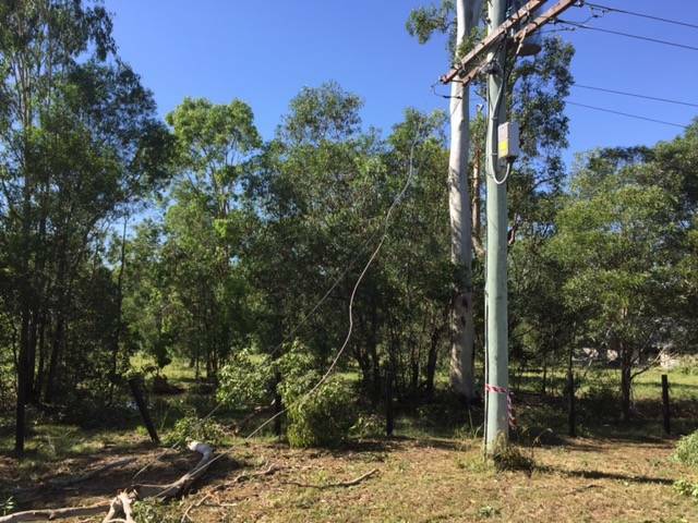WARNING: Energex is urging people working in their yards to be aware of voltage underground and overhead. Photo: Jacob Wilson.