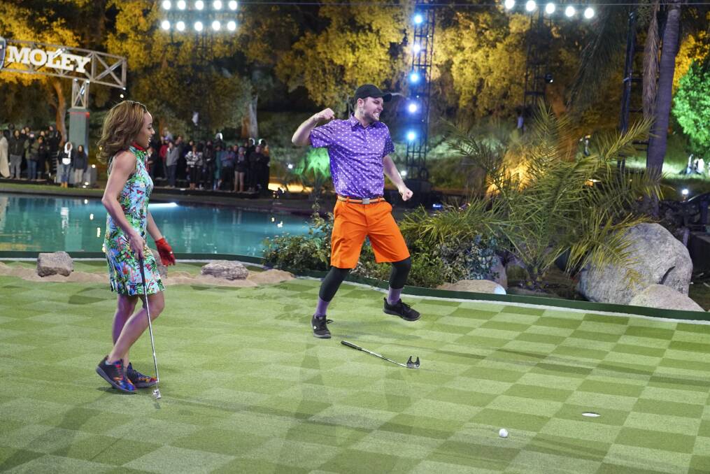 HOLEY MOLEY: The Holey Moley US version features big putts and even physical challenges for contestants. Photo: Seven Network.