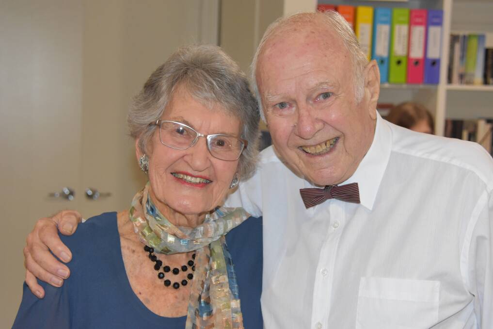 CENTENARIAN: Jean Melvin with friend and fellow Fernbourne Grove resident Ricky Waters.