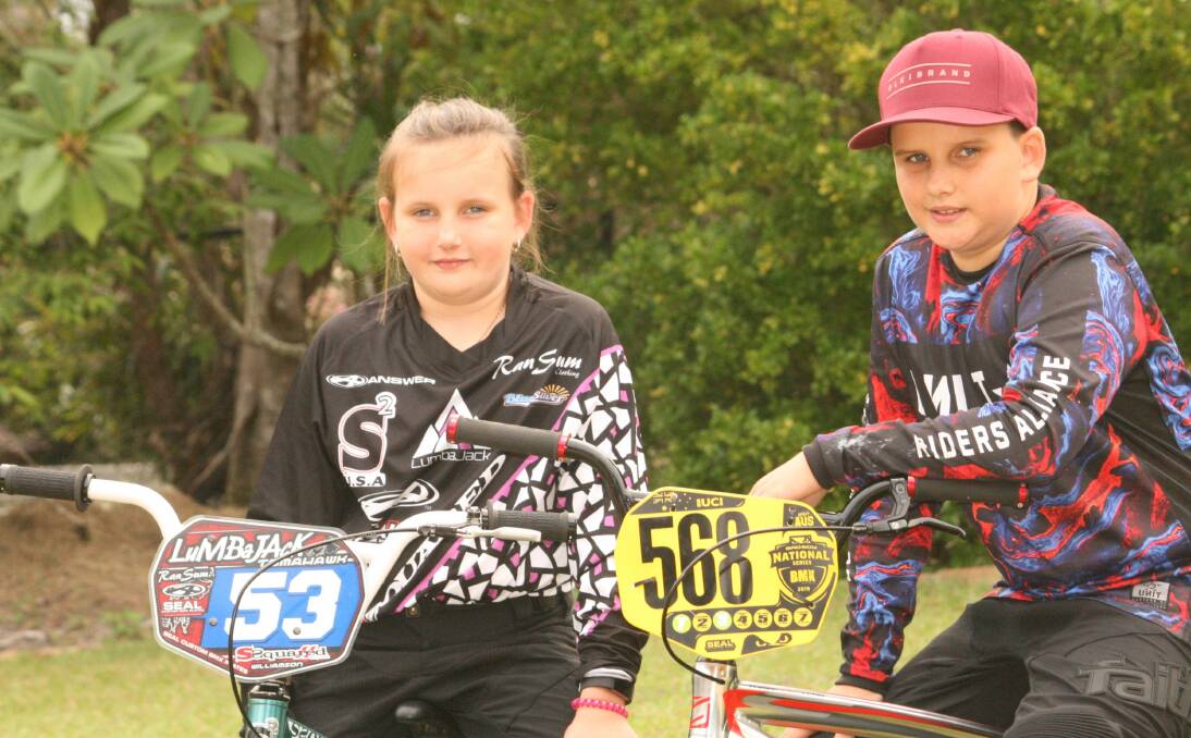 SPORTING FAMILY: Molly and Harry Williamson will compete in the BMX world championships this July.