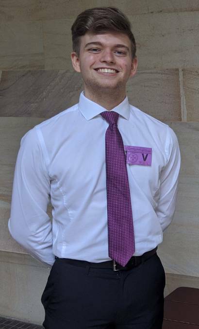 YOUNG LEADER: Former Queensland Youth Parliament member Brandon Harvey.