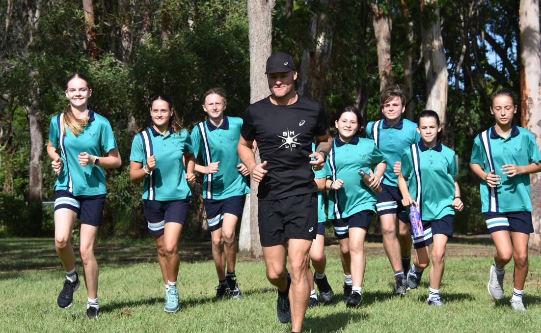 RUN FOR SUCCESS: Ultra runner Kieron Douglass is working with Victoria Point State High School not only to improve their running skills but also to build resilience.