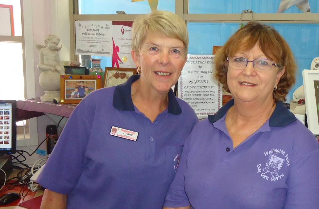 THIRTY YEARS: Centre staff Lynne Earle and Dawn Hogan. 