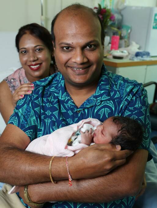 BEAUTIFUL BABY: Myra was one of three babies to arrive on New Year's Day.