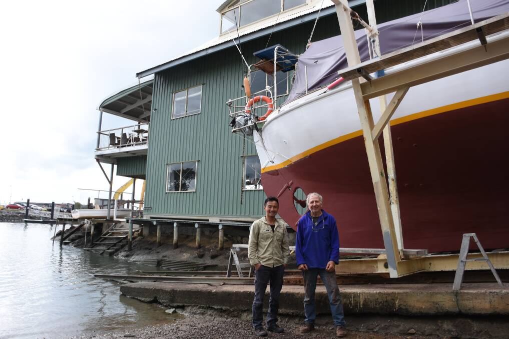 HISTORY: Wade Chang from Blue Peter and David Foster, the owner of Christina at Pelican Slipway.