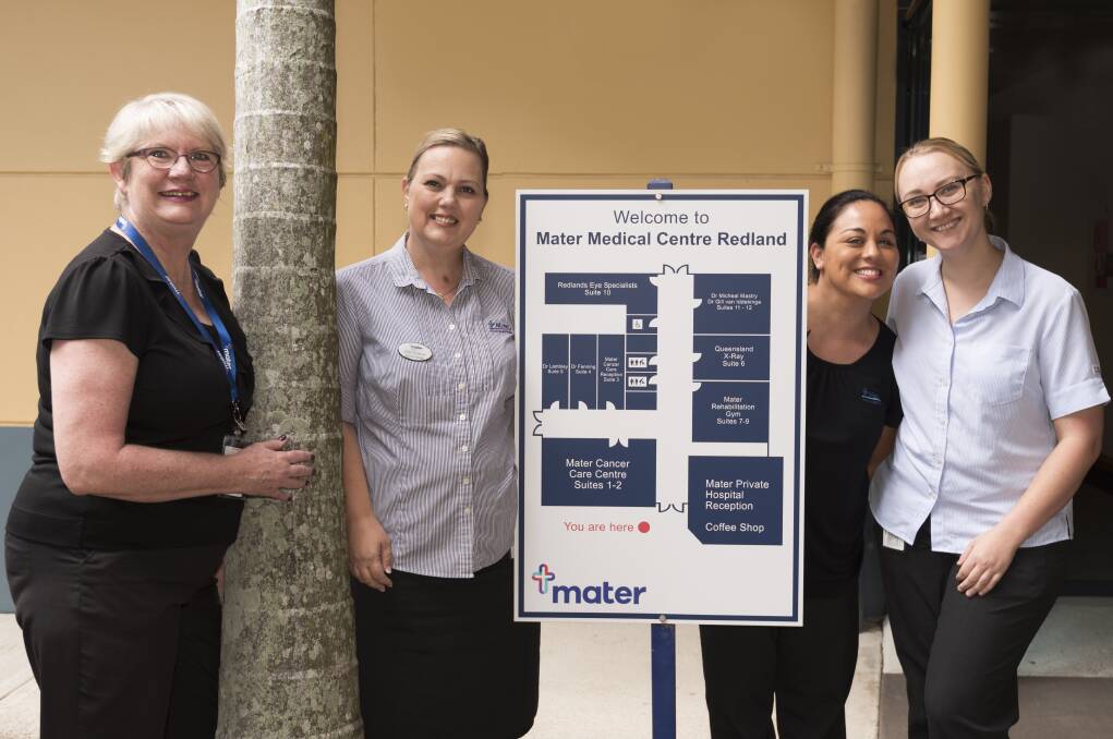 NETWORK: Wendy Moore, Ellie Grieve, Keila Slater and Charlotte Galeano from Mater Private Hospital Redland.