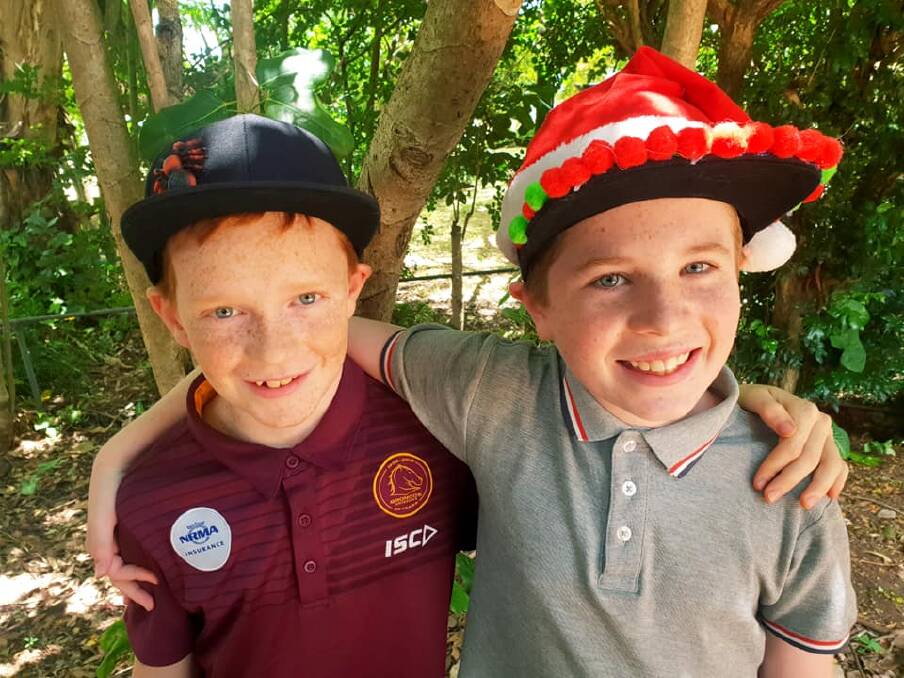 YOUNG ENTREPRENEURS: Stallholders Jedd Rigg and Lucas Peck.