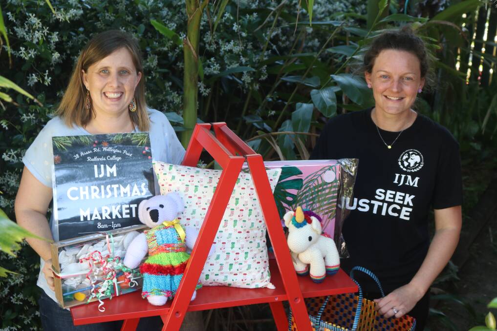 UNIQUE CHRISTMAS GIFT: Event co-ordinators Shannon O'Dell and Lindsey Leijen with donated items.