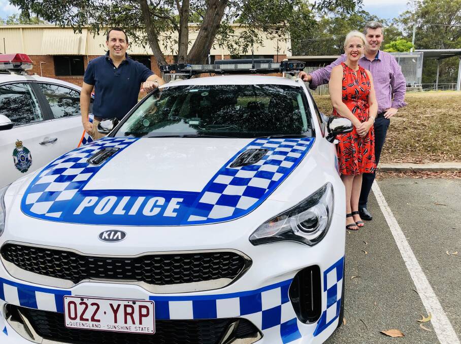 NEW OFFICER: Capalaba MP Don Brown, Redlands MP Kim Richards and Police Minister Mark Ryan.