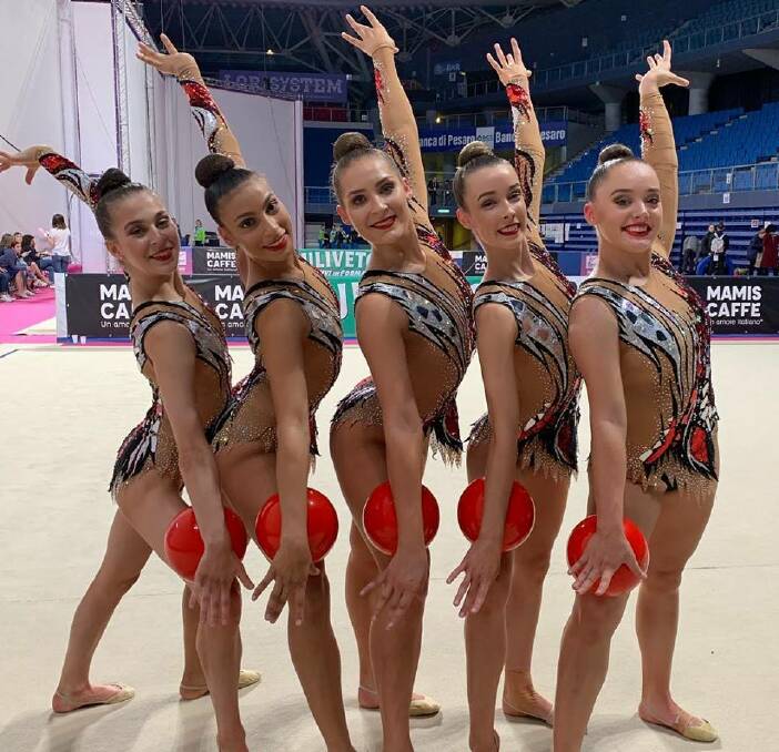 TEAM: Emily Abbot, Alexia Teixeira, Alannah Mathews, Felicity White and Alexandra Eedle, along with teammate Himeka Onoda (not pictured) are competing in Italy this month.
