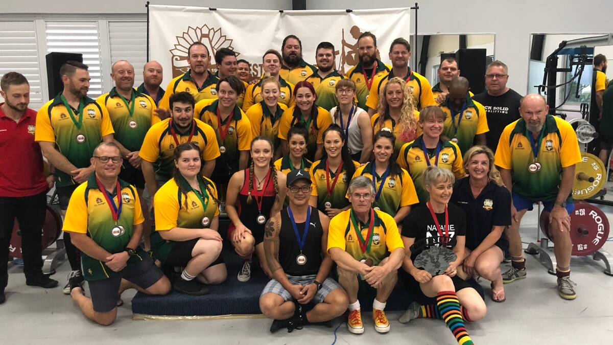 GREEN AND GOLD: The 2019 Australian powerlifting team.