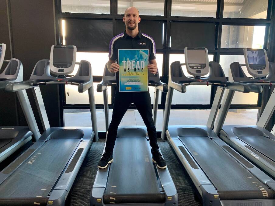 CARDIO FOR A CAUSE: Anytime Fitness Cleveland manager Daniel Bond encouraged locals to take part in Tread as One on May 31.