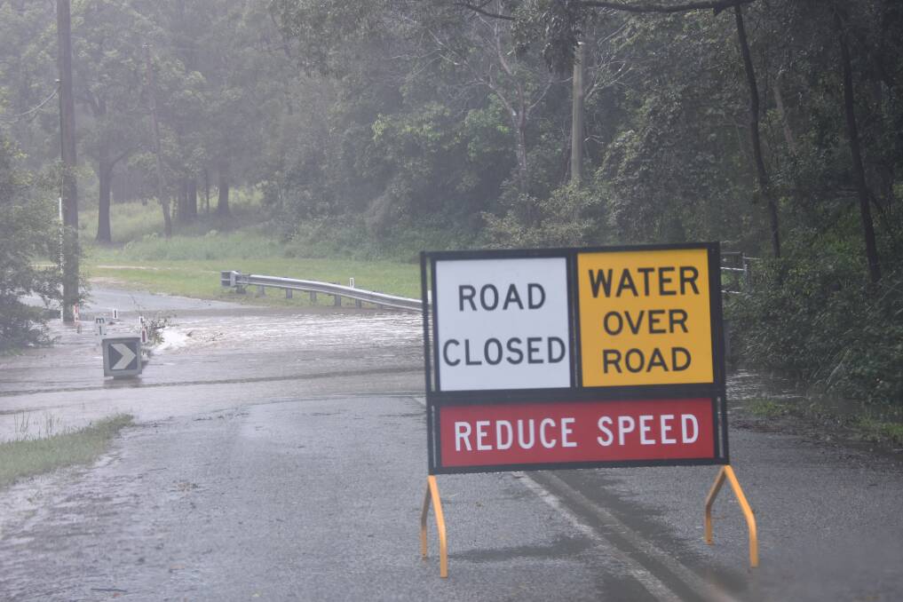 ROAD CLOSED: Avalon Road at Sheldon was under water on Tuesday.