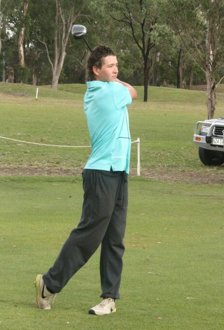 PRO-AM: Lachlan Weston takes a swing at Howeston Golf Course ahead of the pro-am on July 18. Photo: Stacey Whitlock