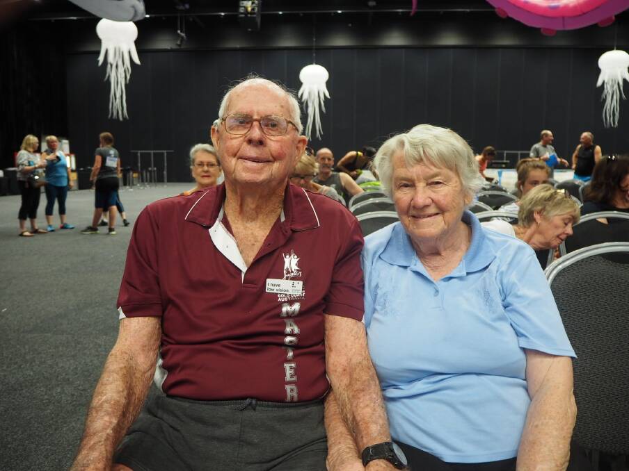 WINNING GOLD: Vincent and Beryl Home competed in the indoor rowing at the Pan Pacific Masters Games.