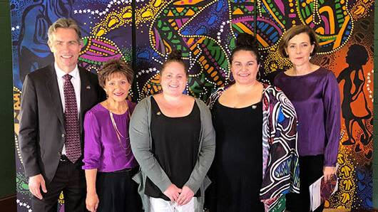 RECONCILIATION: Peter Hj, Bronwyn Fredericks, Casey Coolwell, Kyra Mancktelow and Kelly Robinson.