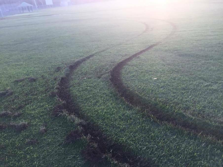 DESTRUCTIVE: Hoons tore up sporting fields at Henry Ziegenfusz Park in 2018.