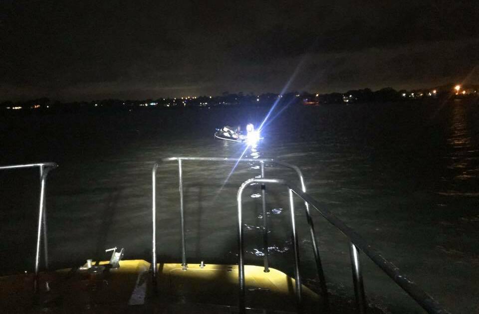 RESCUE: Five people were rescued after their boat started taking on water on Wednesday night. Photo: David Bell, Redland Bay Coast Guard
