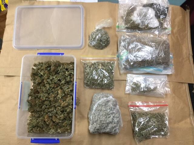 Cannabis with an estimated street value of $10,000 was seized.
