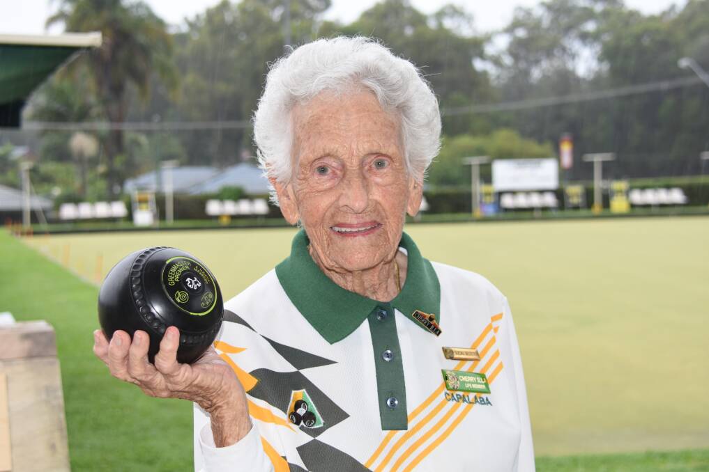 QUEEN OF THE GREEN: Cherry Illa, 95, is the oldest member of the Capalaba Ladies' Bowling Club.
