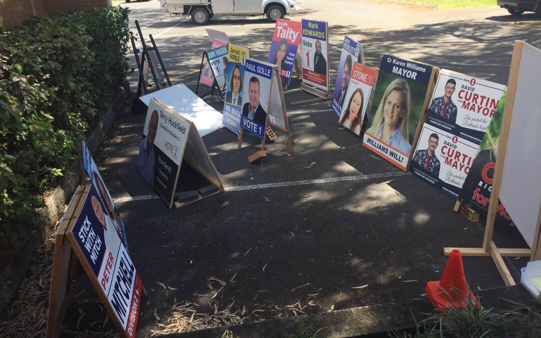 CANDIDATES STAY AWAY: The Victoria Point pre-polling centre was a candidate-free zone on Friday.