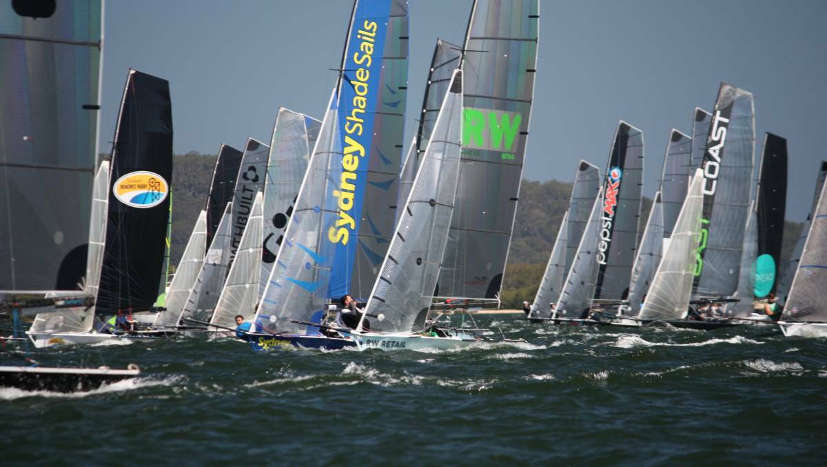SAILS UP: Visitors set out for heat four of the competition on January 2.